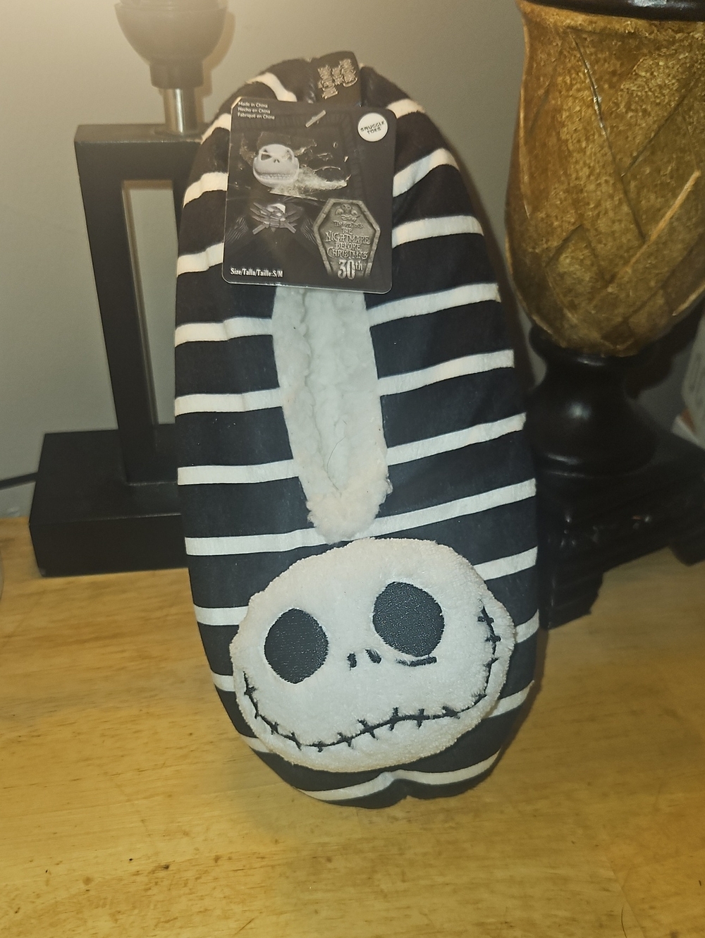 The Nightmare Before Christmas Jack Skellington Striped Slippers